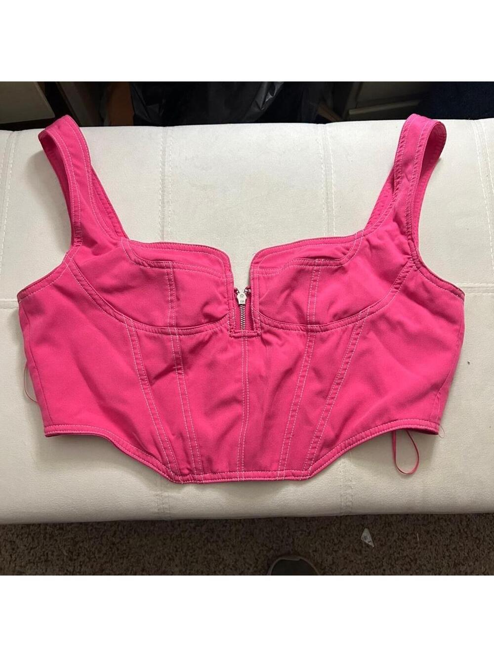 The Villager Women's Pink Crop-top